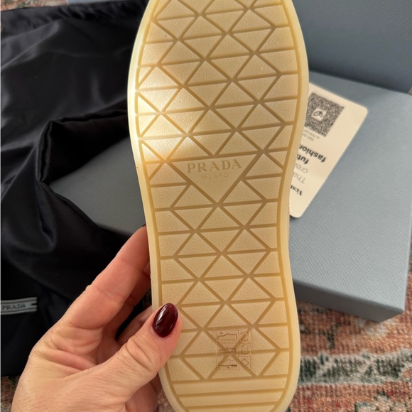 Prada Beige slip on sneakers clog mule - Picture 2 of 4